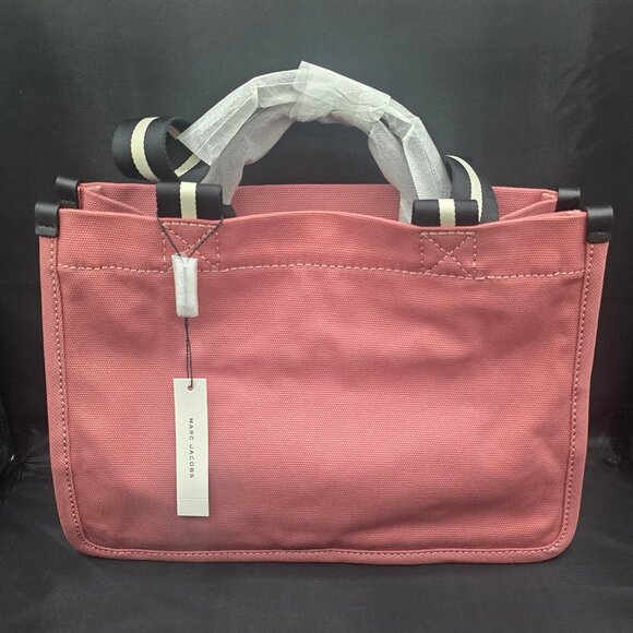Marc Jacobs Medium Logo Canvas Tote Bag / H050M06FA21-668 Dusty Rose - Picture 2 of 9